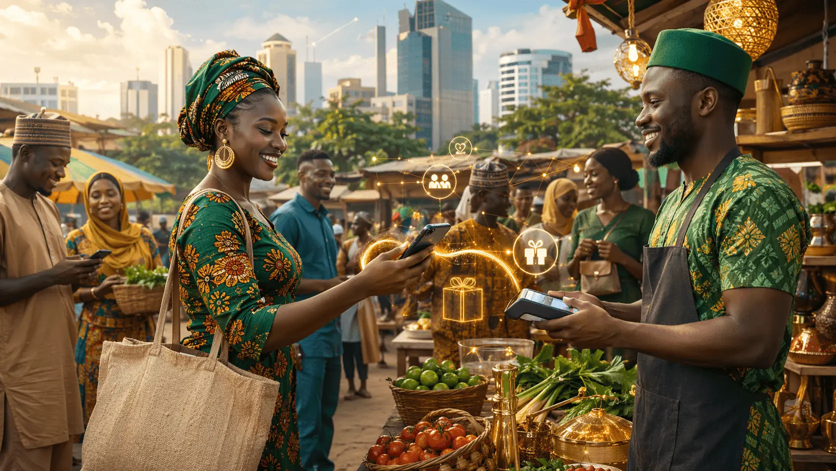 Social Action Impact Marketplace header visual